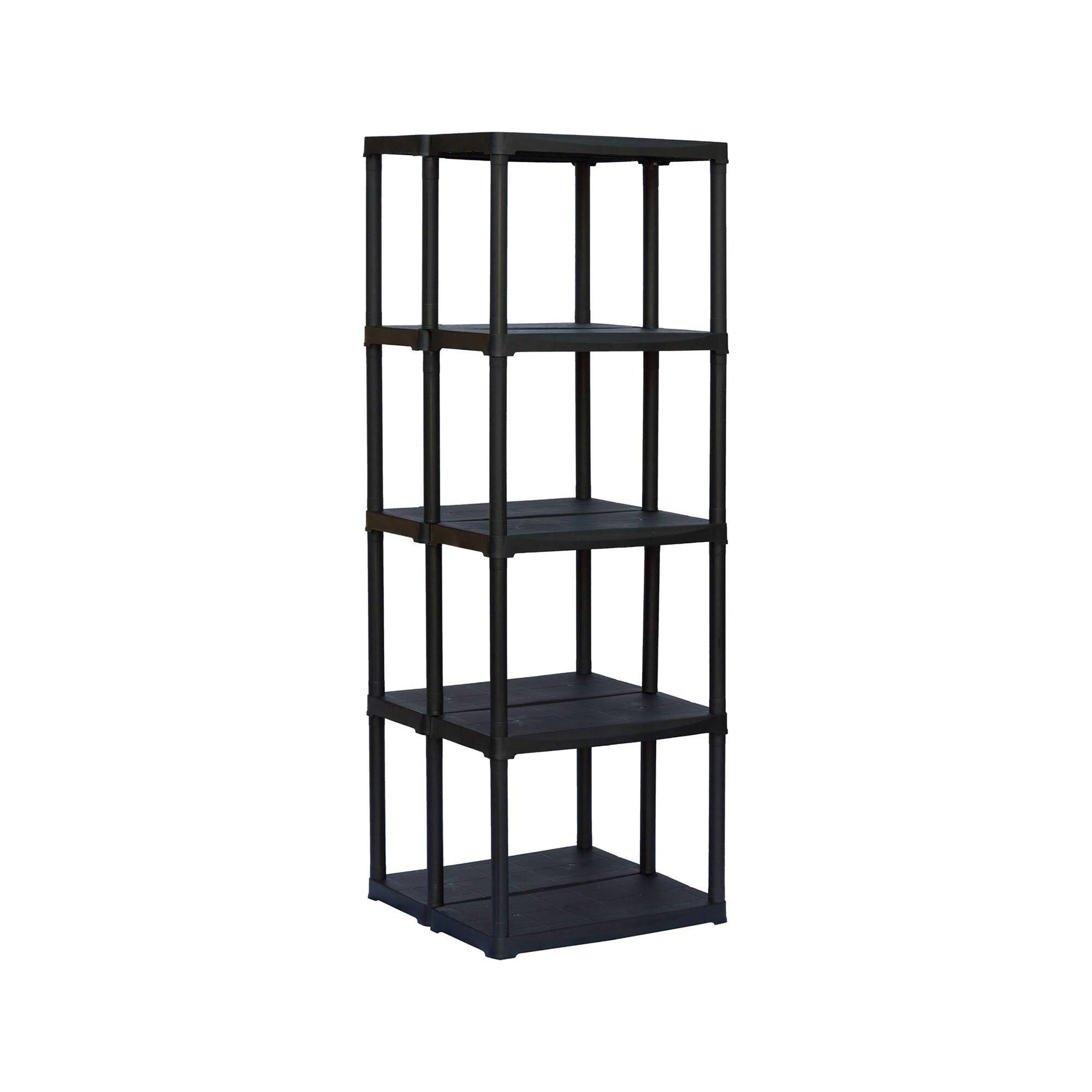 Dmora - Armoire d'extérieur Dammendol, Etagère d'extérieur, Armoire de balcon polyvalente, Armoire d'extérieur, Anthracite, 60x59h176 cm - Dmora - Imagen 1