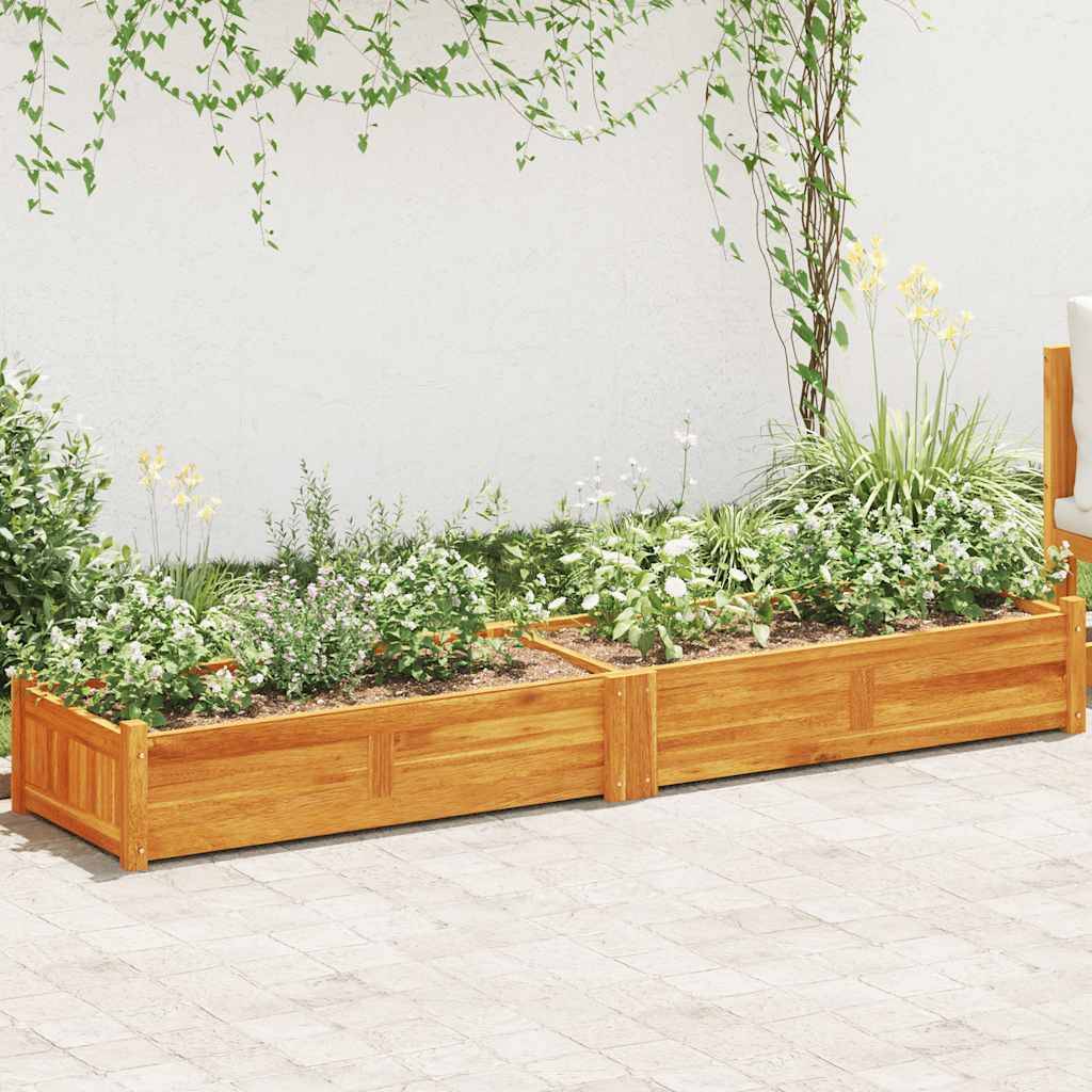 ComfortXL - Grande jardinière 200cm en bois d'acacia pour potager terrasse jardin Brun – ComfortXL Outdoor Living - Image 1