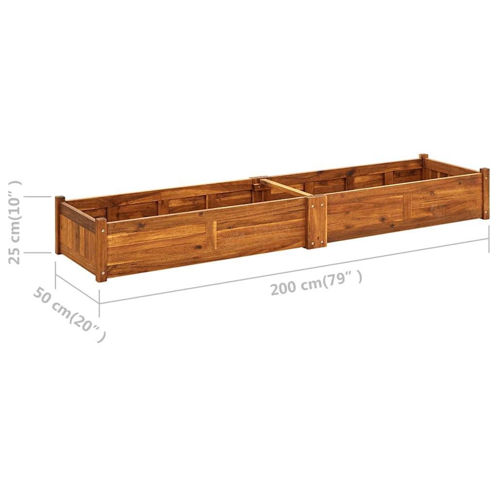 ComfortXL - Grande jardinière 200cm en bois d'acacia pour potager terrasse jardin Brun – ComfortXL Outdoor Living - Image 8