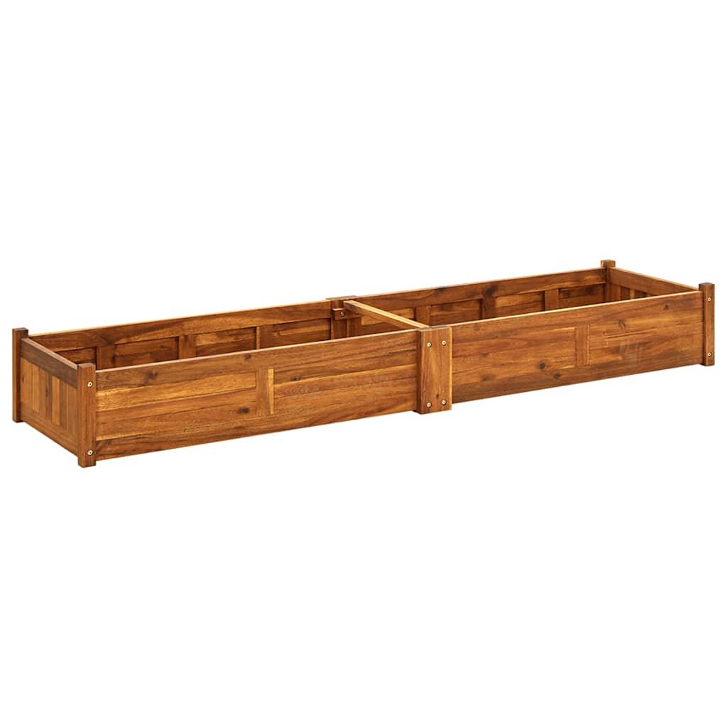 ComfortXL - Grande jardinière 200cm en bois d'acacia pour potager terrasse jardin Brun – ComfortXL Outdoor Living - Image 2