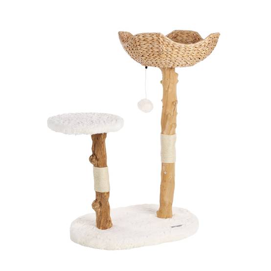 Arbre a chat design avec corde et panier - Image 1