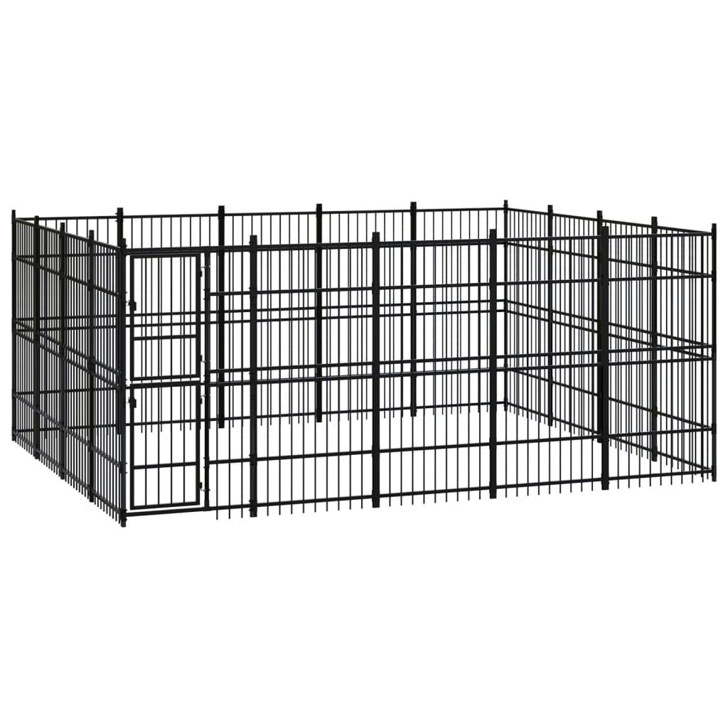 Vidaxl - Chenil d'extérieur pour chiens Acier 18,43 m² vidaXL 3097983 - Imagen 1