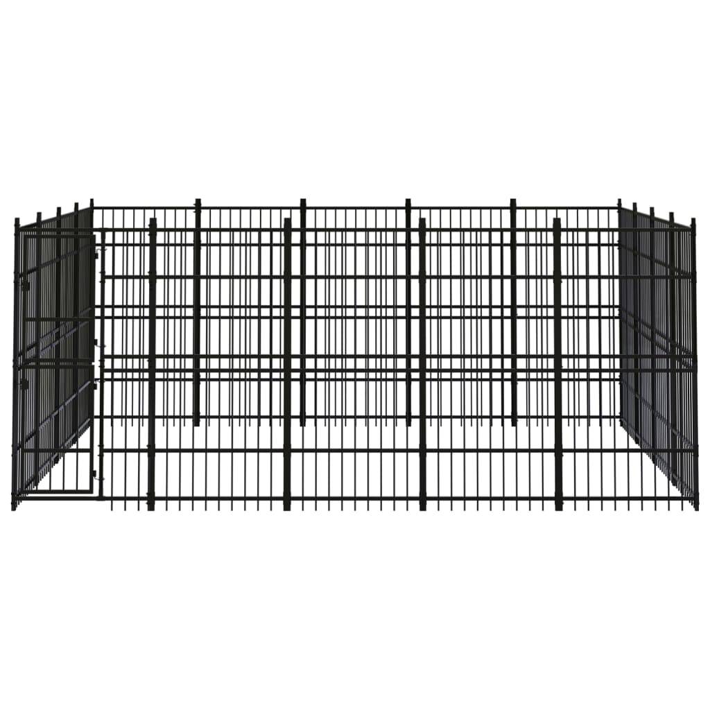 Vidaxl - Chenil d'extérieur pour chiens Acier 18,43 m² vidaXL 3097983 - Imagen 2
