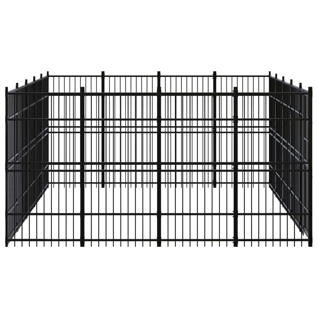 Vidaxl - Chenil d'extérieur pour chiens Acier 18,43 m² vidaXL 3097983 - Imagen 3