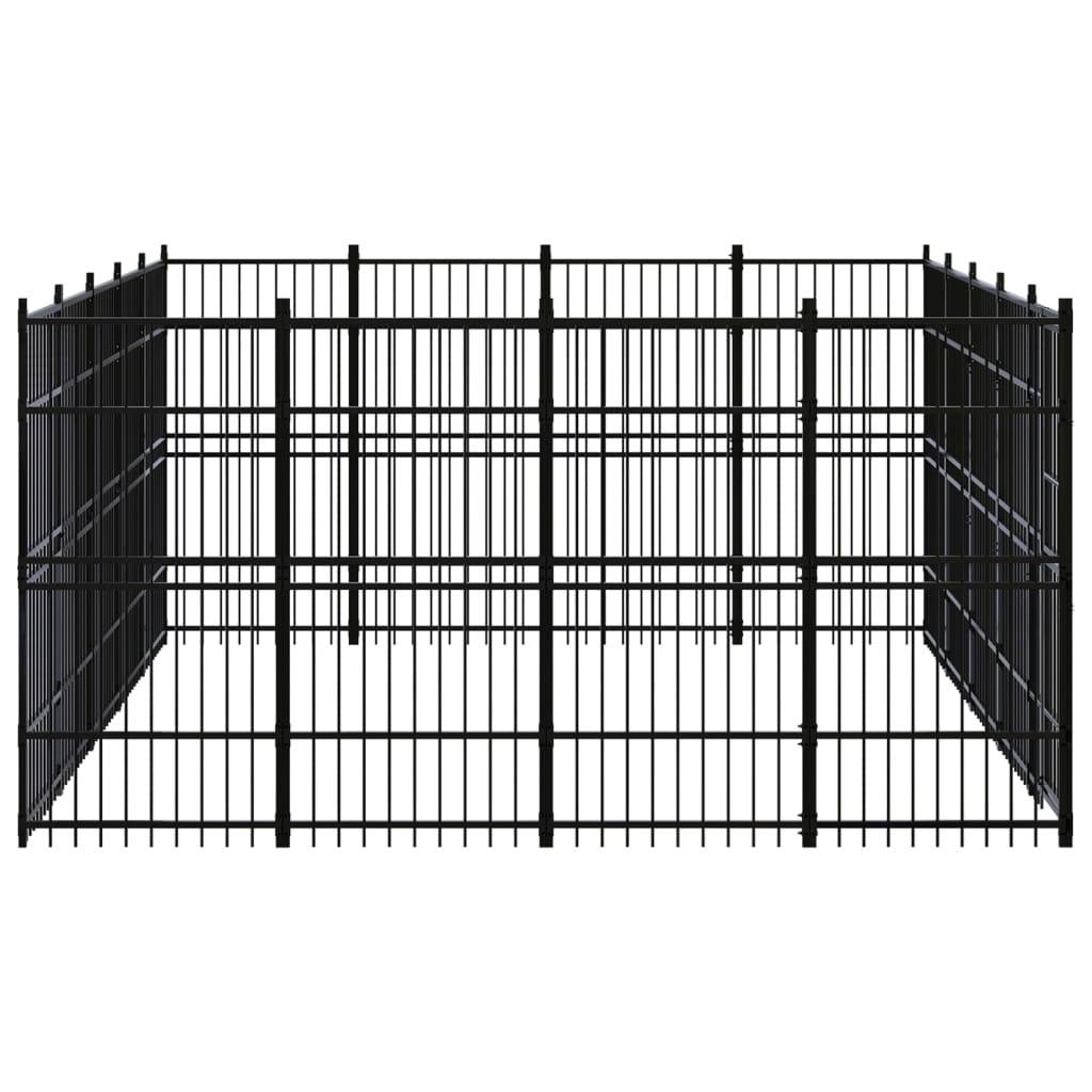 Vidaxl - Chenil d'extérieur pour chiens Acier 18,43 m² vidaXL 3097983 - Imagen 4