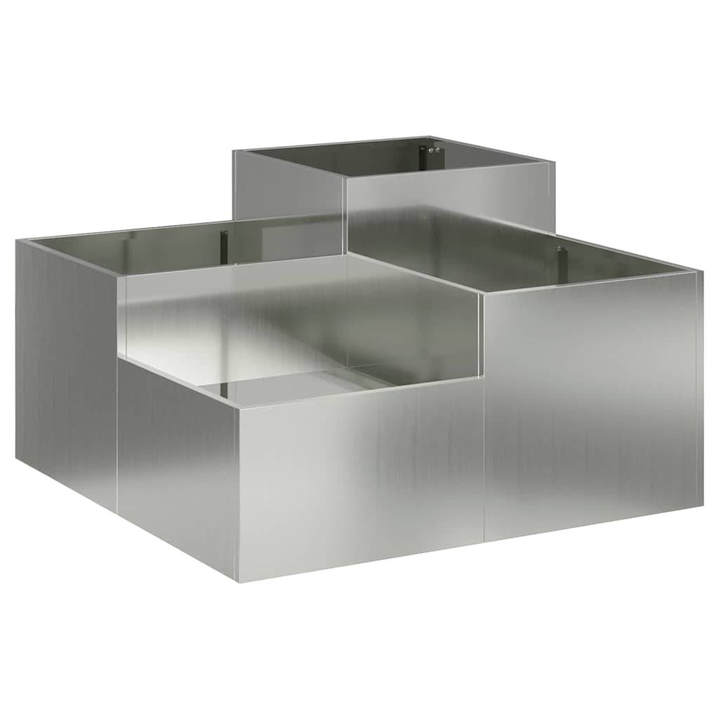 Maison Chic - Cache-pot, Pot De Fleurs Argent 100 x 100 x 48 cm Acier galvanisé g329 - Image 1