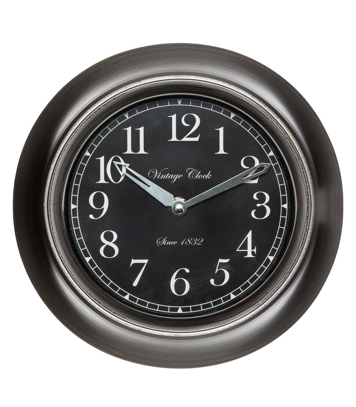 Pendule murale silencieuse rétro et vintage D 23 cm - Image 1