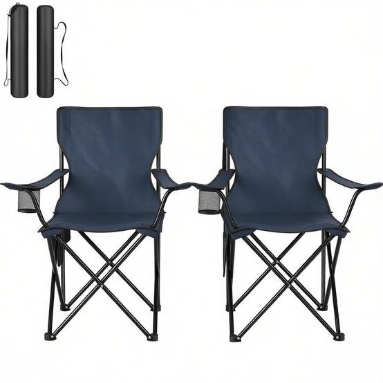 Lot de 2 chaises pliantes pour la pêche, le camping, la pêche, les réalisateurs avec porte-gobelet et sac Violet Lot de 2 chaises pliantes pour la pêche, le camping, la pêche, les réalisateurs avec porte-gobelet et sac Violet