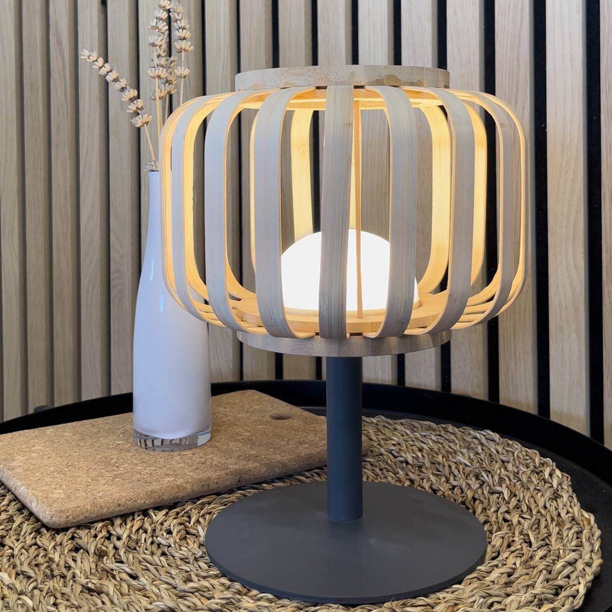 Lumisky - Lampe de table sans fil STANDY MINI BAMBOU H25cm - Imagen 6