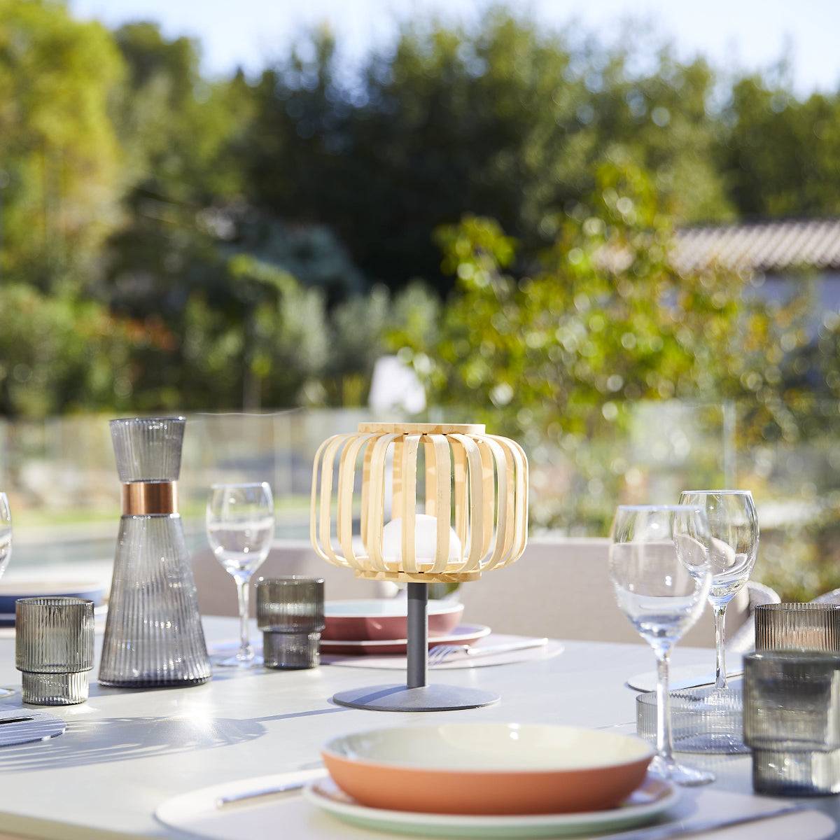 Lumisky - Lampe de table sans fil STANDY MINI BAMBOU H25cm - Imagen 5