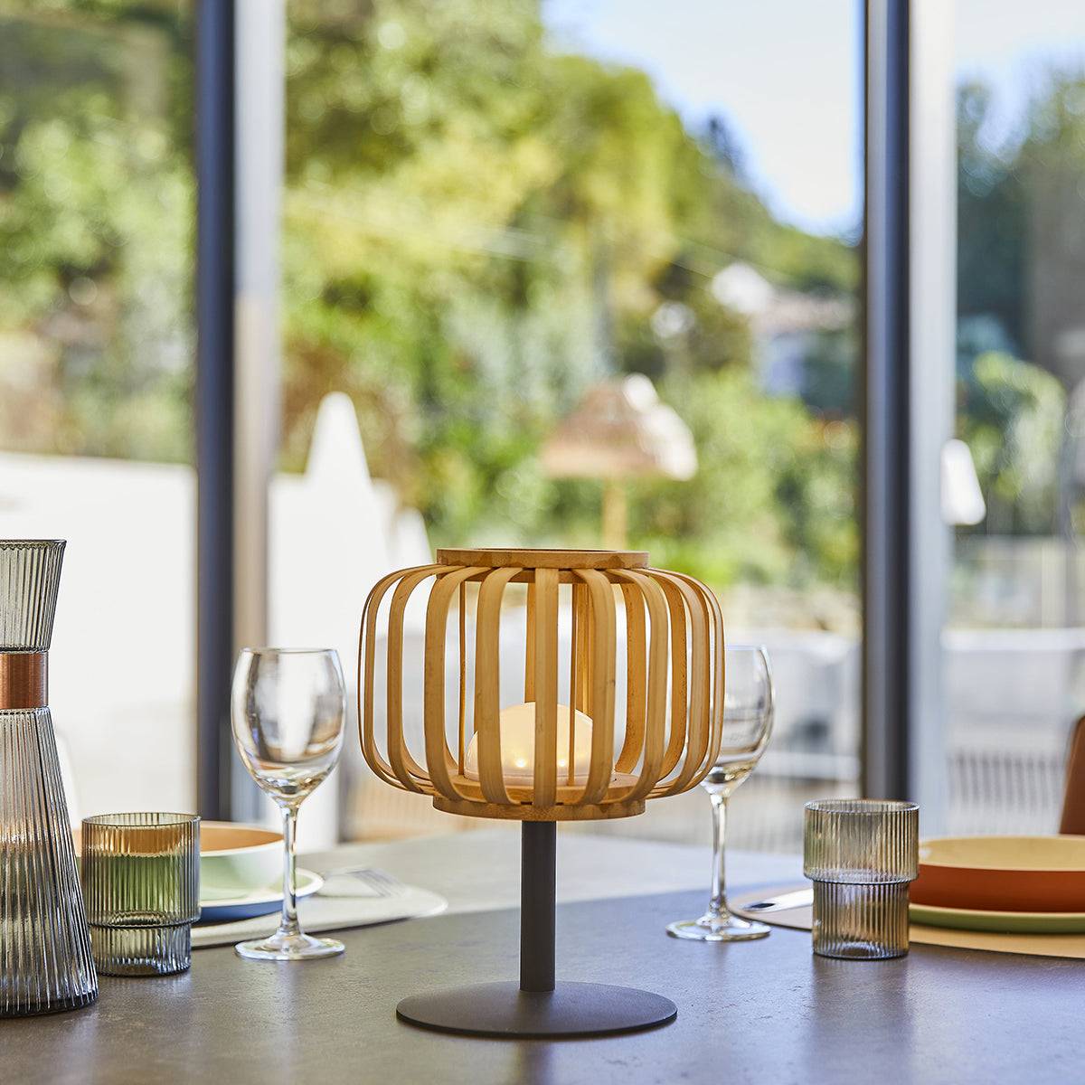 Lumisky - Lampe de table sans fil STANDY MINI BAMBOU H25cm - Imagen 4