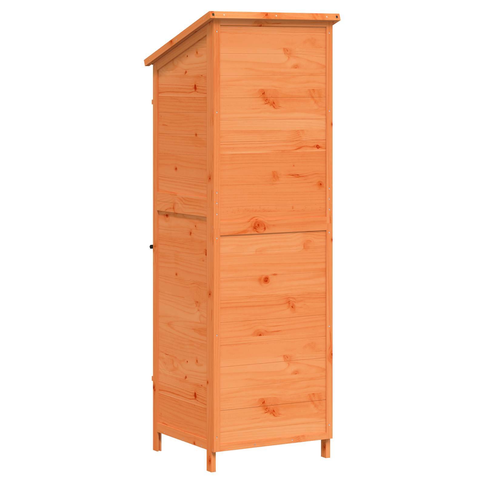 Vidaxl - Abri de jardin Marron 59,5 x 56 x 176,5 cm Bois de Sapin Massif 0.3m² vidaXL 42033479 - Image 8