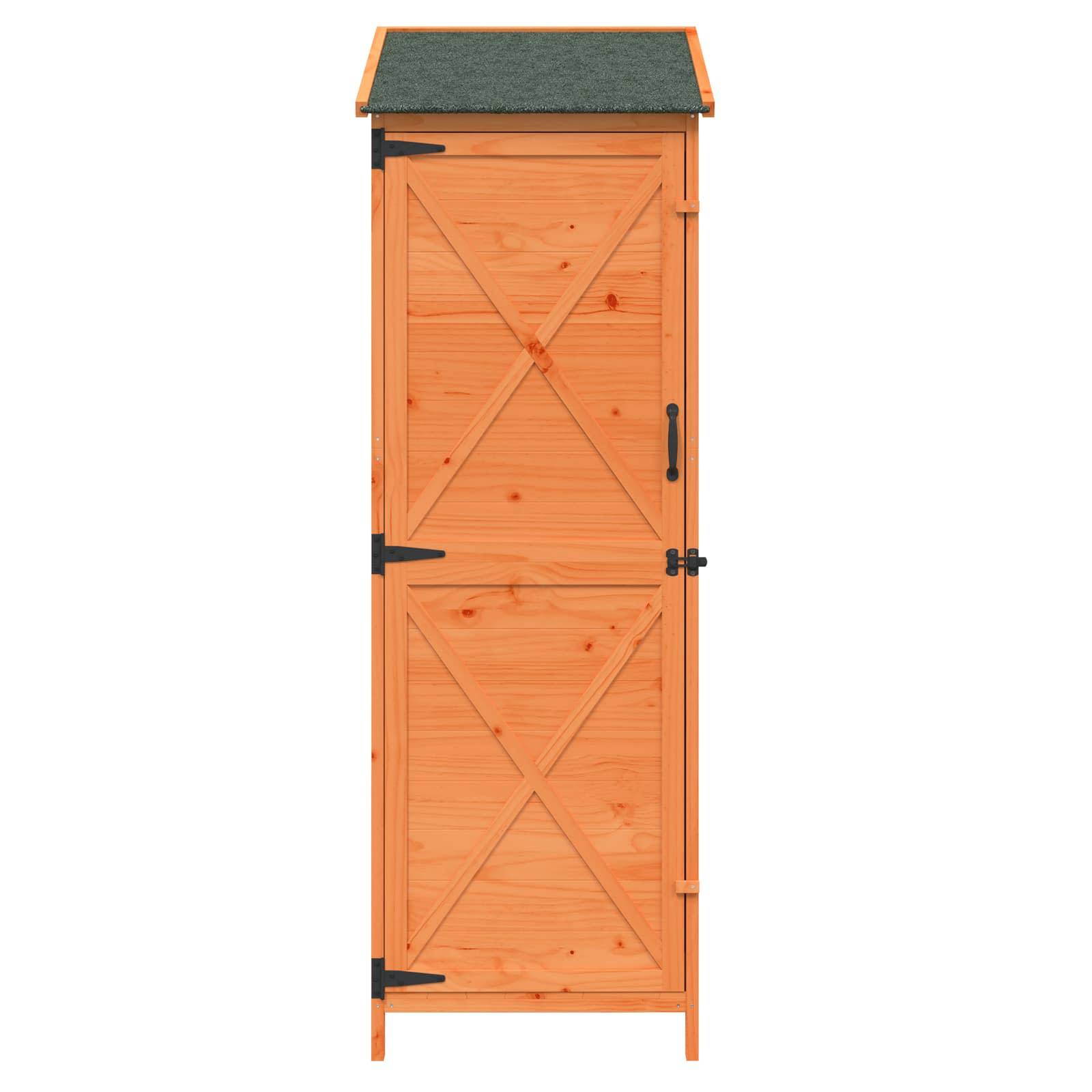 Vidaxl - Abri de jardin Marron 59,5 x 56 x 176,5 cm Bois de Sapin Massif 0.3m² vidaXL 42033479 - Image 6