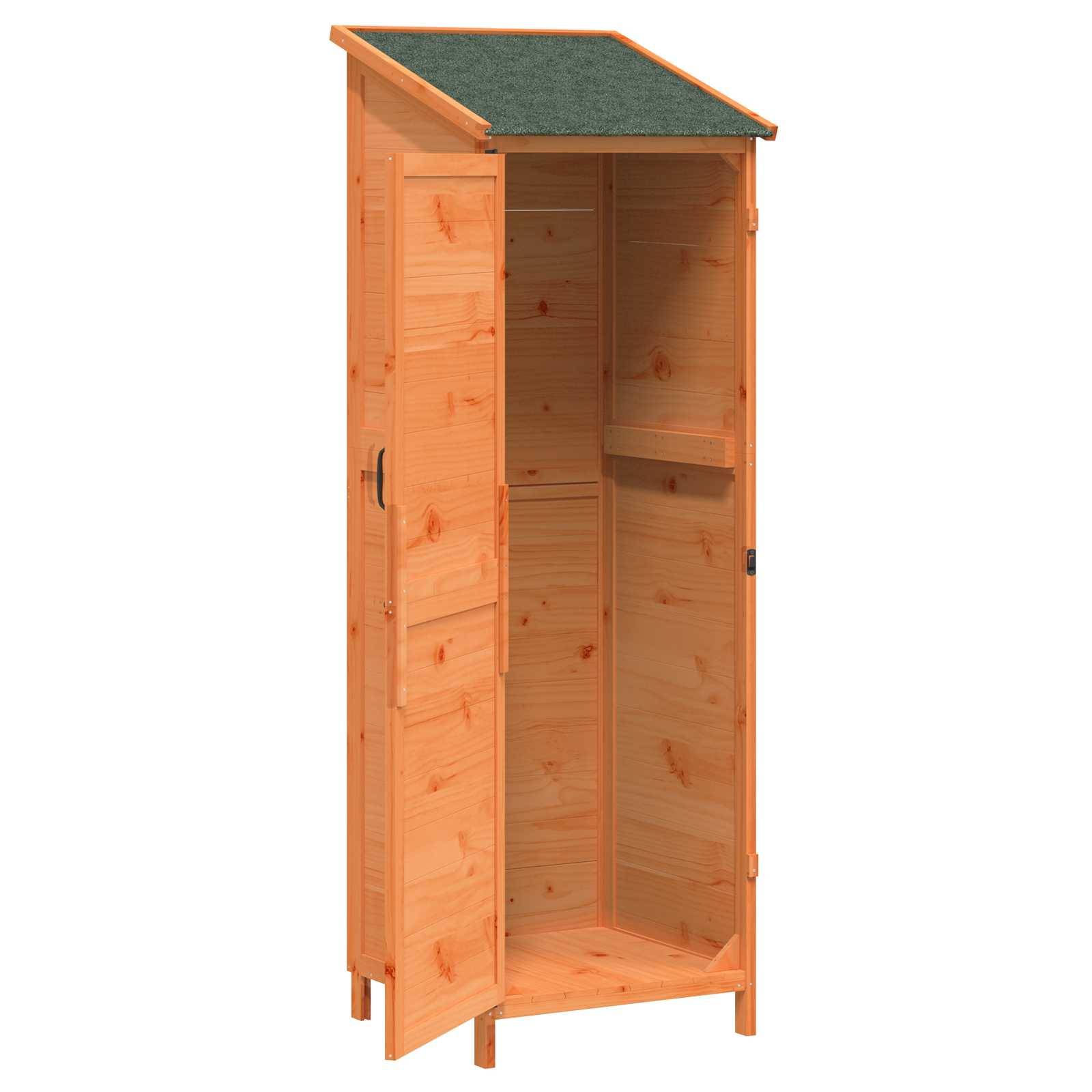 Vidaxl - Abri de jardin Marron 59,5 x 56 x 176,5 cm Bois de Sapin Massif 0.3m² vidaXL 42033479 - Image 5