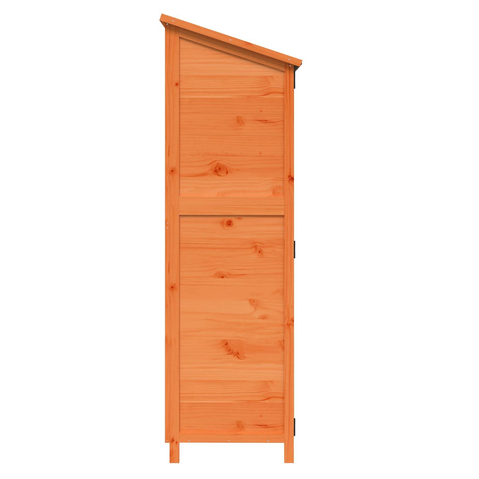 Vidaxl - Abri de jardin Marron 59,5 x 56 x 176,5 cm Bois de Sapin Massif 0.3m² vidaXL 42033479 - Image 7
