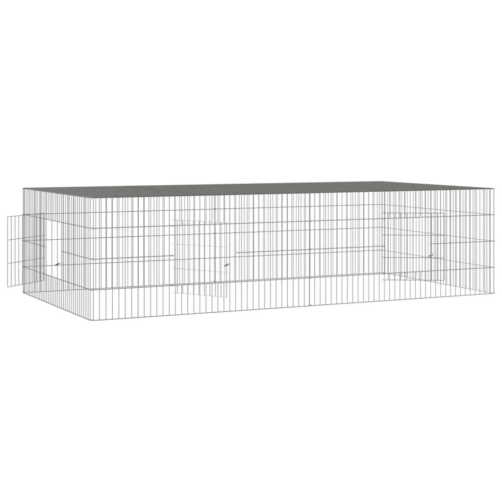 Vidaxl - Cage à lapin 2 panneaux 220x110x55 cm Fer galvanisé vidaXL 171563 - Imagen 5