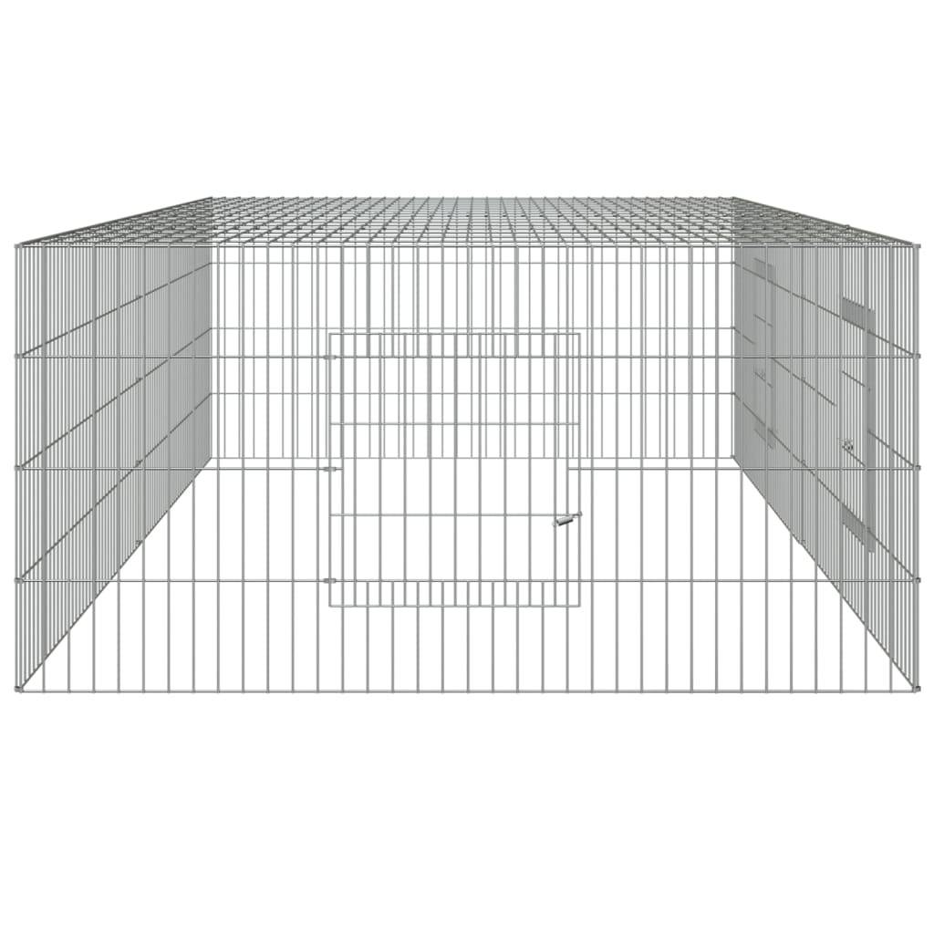 Vidaxl - Cage à lapin 2 panneaux 220x110x55 cm Fer galvanisé vidaXL 171563 - Imagen 6