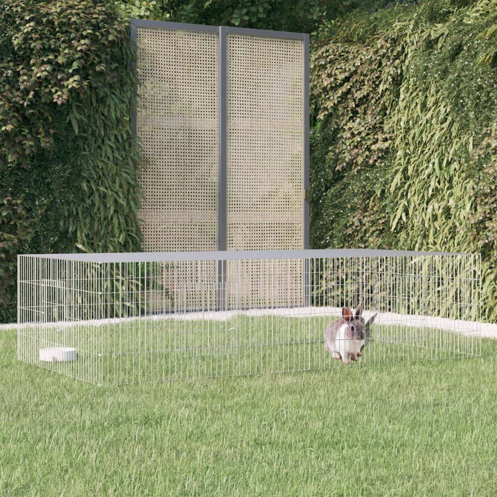 Vidaxl - Cage à lapin 2 panneaux 220x110x55 cm Fer galvanisé vidaXL 171563 - Imagen 1