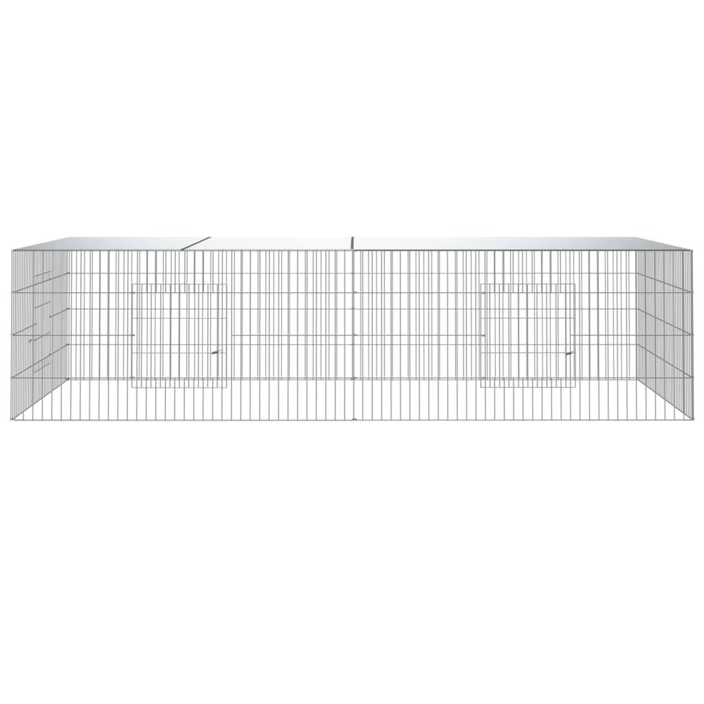 Vidaxl - Cage à lapin 2 panneaux 220x110x55 cm Fer galvanisé vidaXL 171563 - Imagen 7