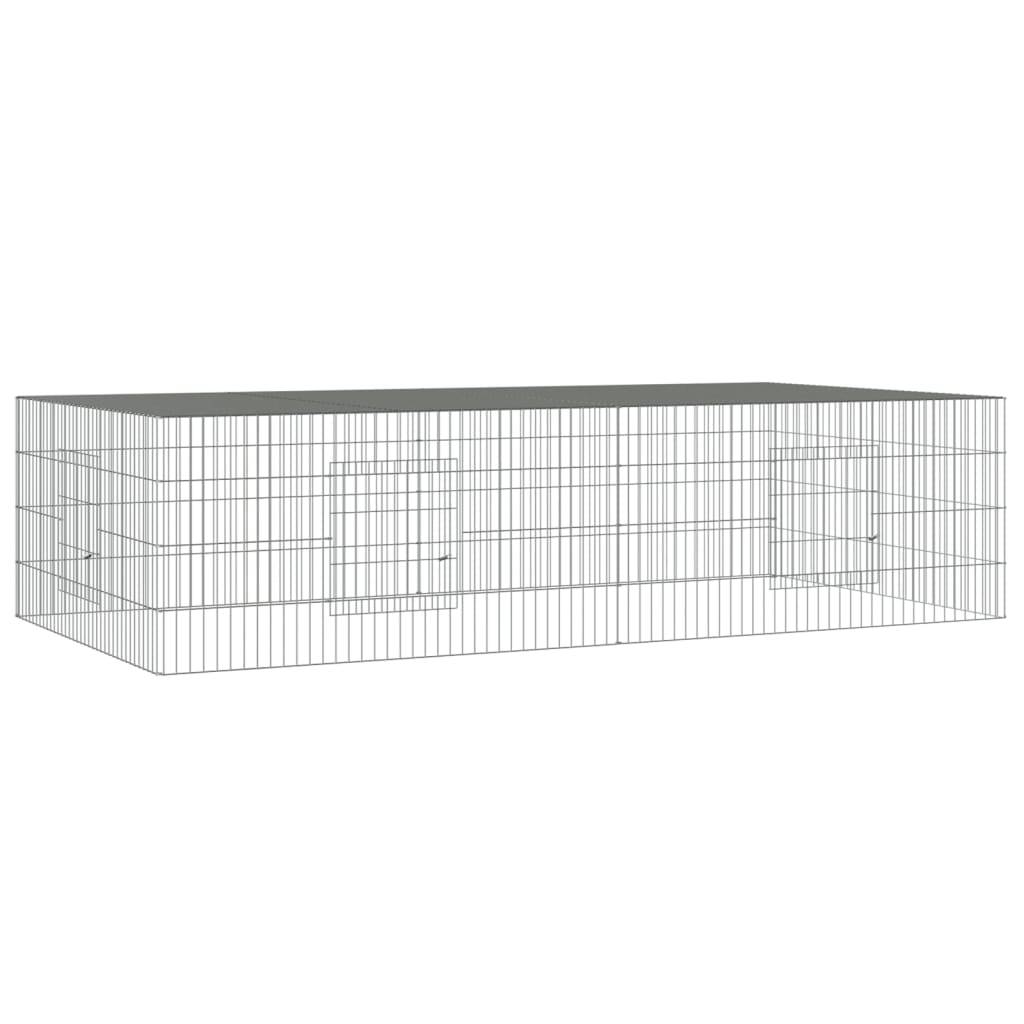 Vidaxl - Cage à lapin 2 panneaux 220x110x55 cm Fer galvanisé vidaXL 171563 - Imagen 2