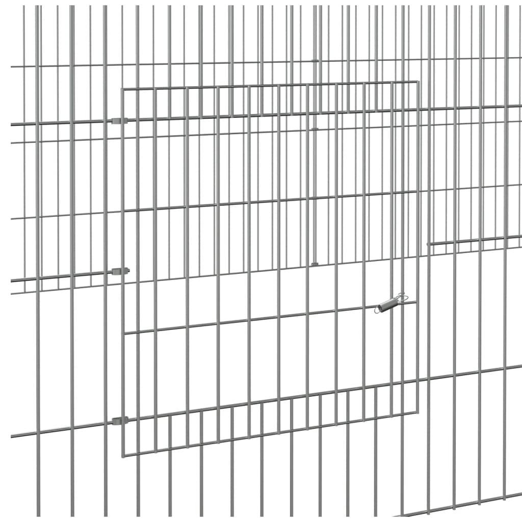 Vidaxl - Cage à lapin 2 panneaux 220x110x55 cm Fer galvanisé vidaXL 171563 - Imagen 4