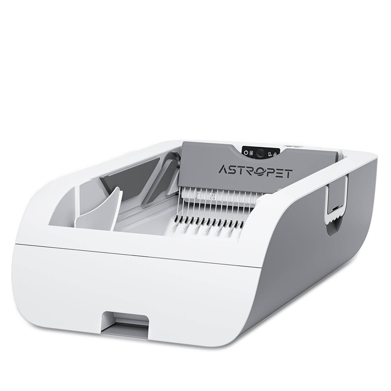 Bac à litière automatique et autonettoyant pour chat Helios Series version bouton blanc AstroPet - Imagen 1