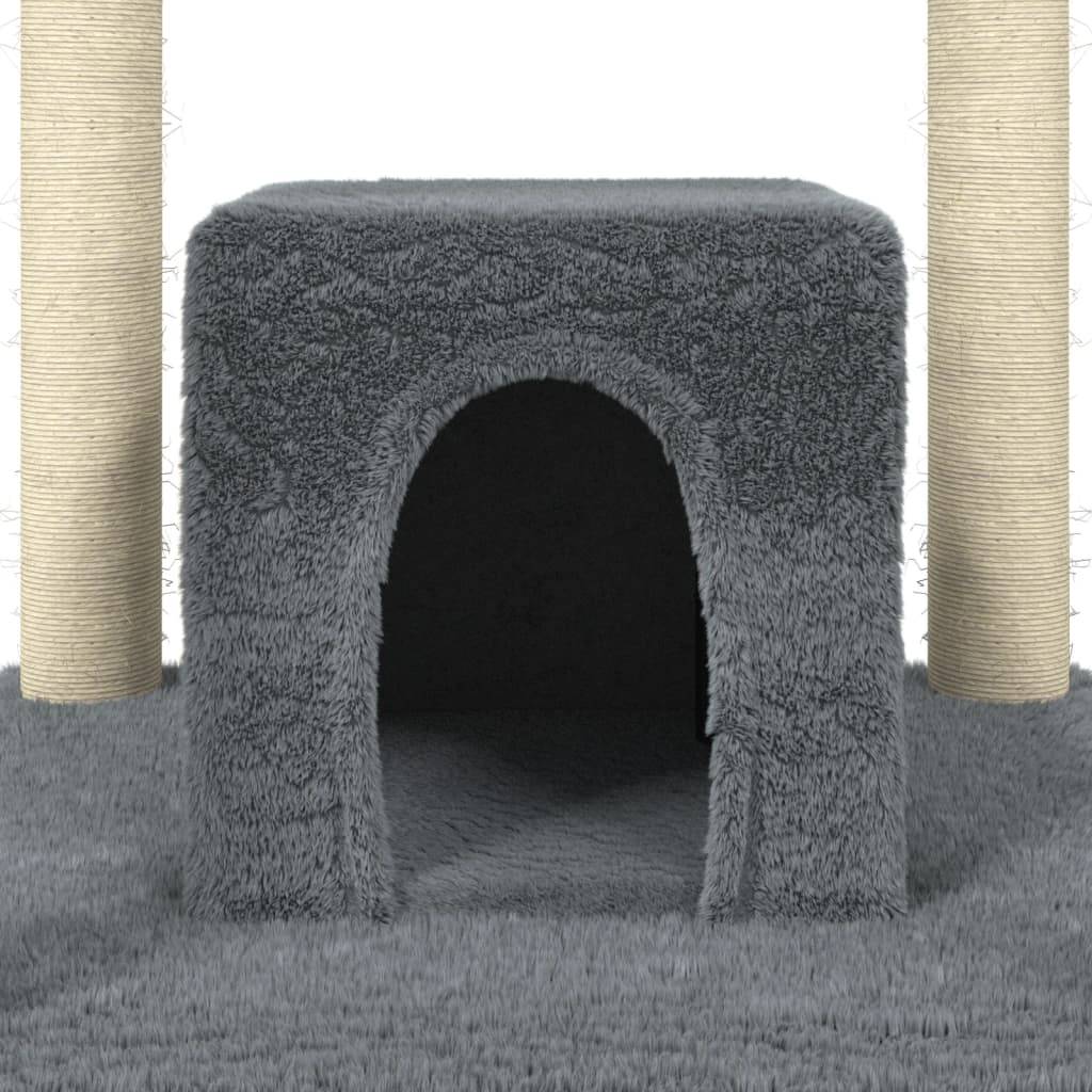 Vidaxl - Arbre à chat avec griffoirs en sisal Gris foncé 174 cm vidaXL 171535 - Imagen 4