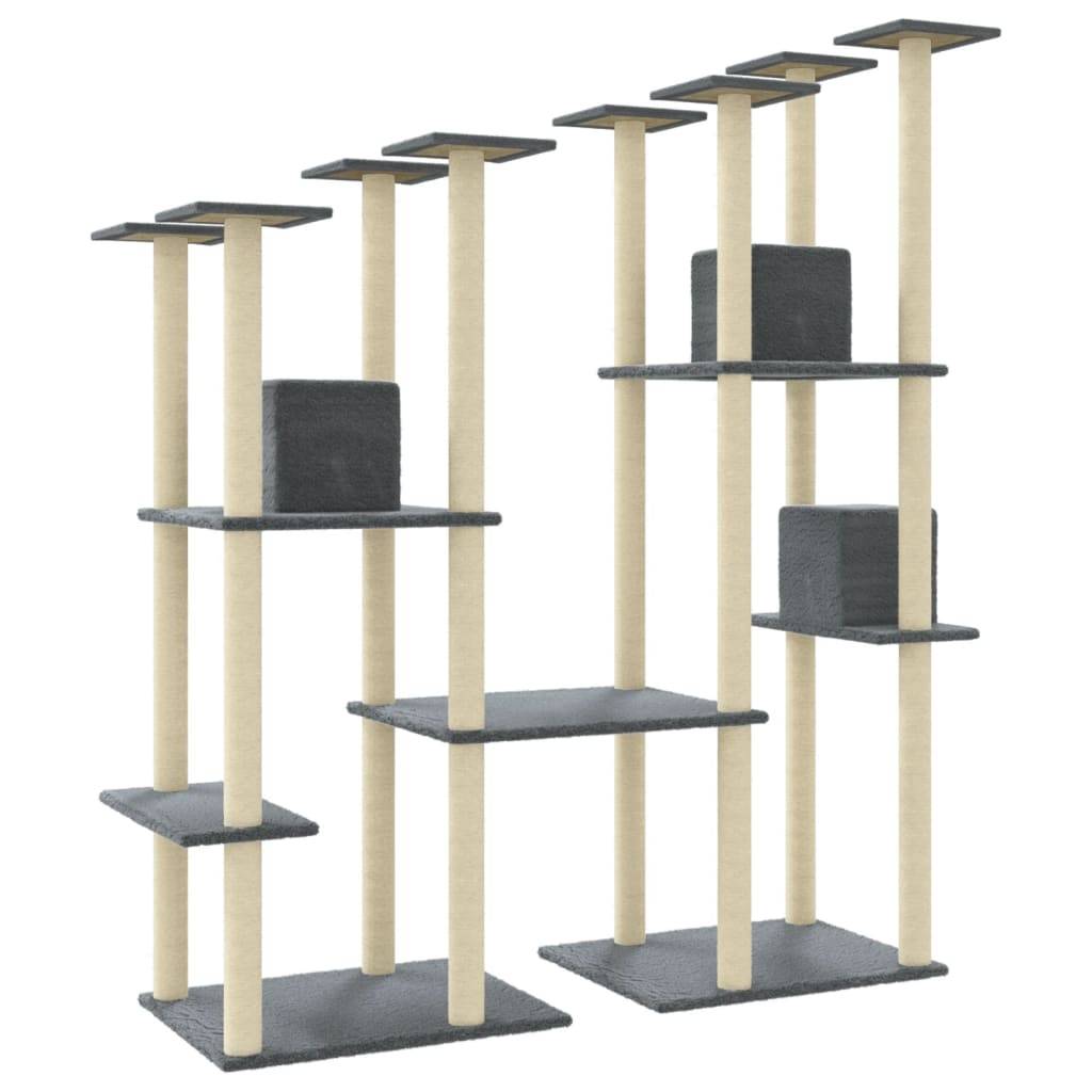 Vidaxl - Arbre à chat avec griffoirs en sisal Gris foncé 174 cm vidaXL 171535 - Imagen 7