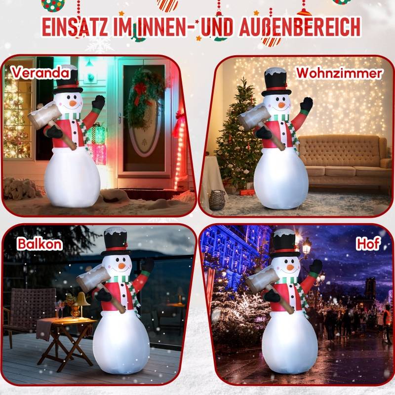 ComfortXL - Bonhomme de Neige Gonflable Lumineux en Polyester pour Jardin 180 cm – ComfortXL Outdoor Living - Image 4