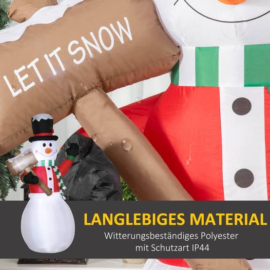ComfortXL - Bonhomme de Neige Gonflable Lumineux en Polyester pour Jardin 180 cm – ComfortXL Outdoor Living - Image 7