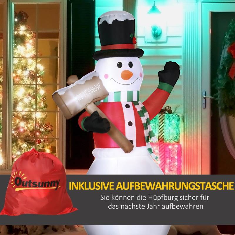 ComfortXL - Bonhomme de Neige Gonflable Lumineux en Polyester pour Jardin 180 cm – ComfortXL Outdoor Living - Image 8