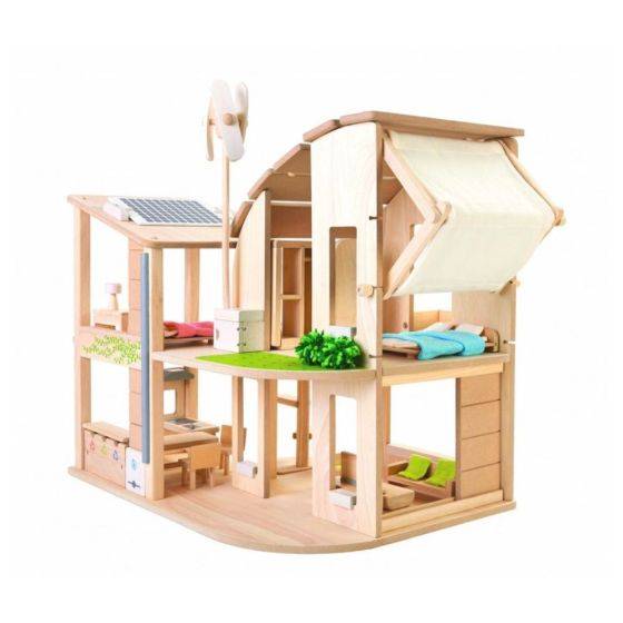 Plan Toys - Maison en bois miniature - Ecologique et Meublée - Image 1