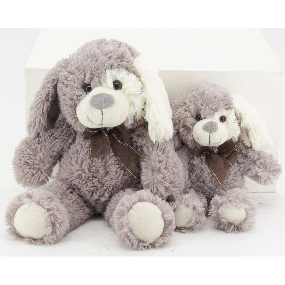 Aubry Gaspard - Peluche chien en acrylique gris 20 cm - Imagen 3
