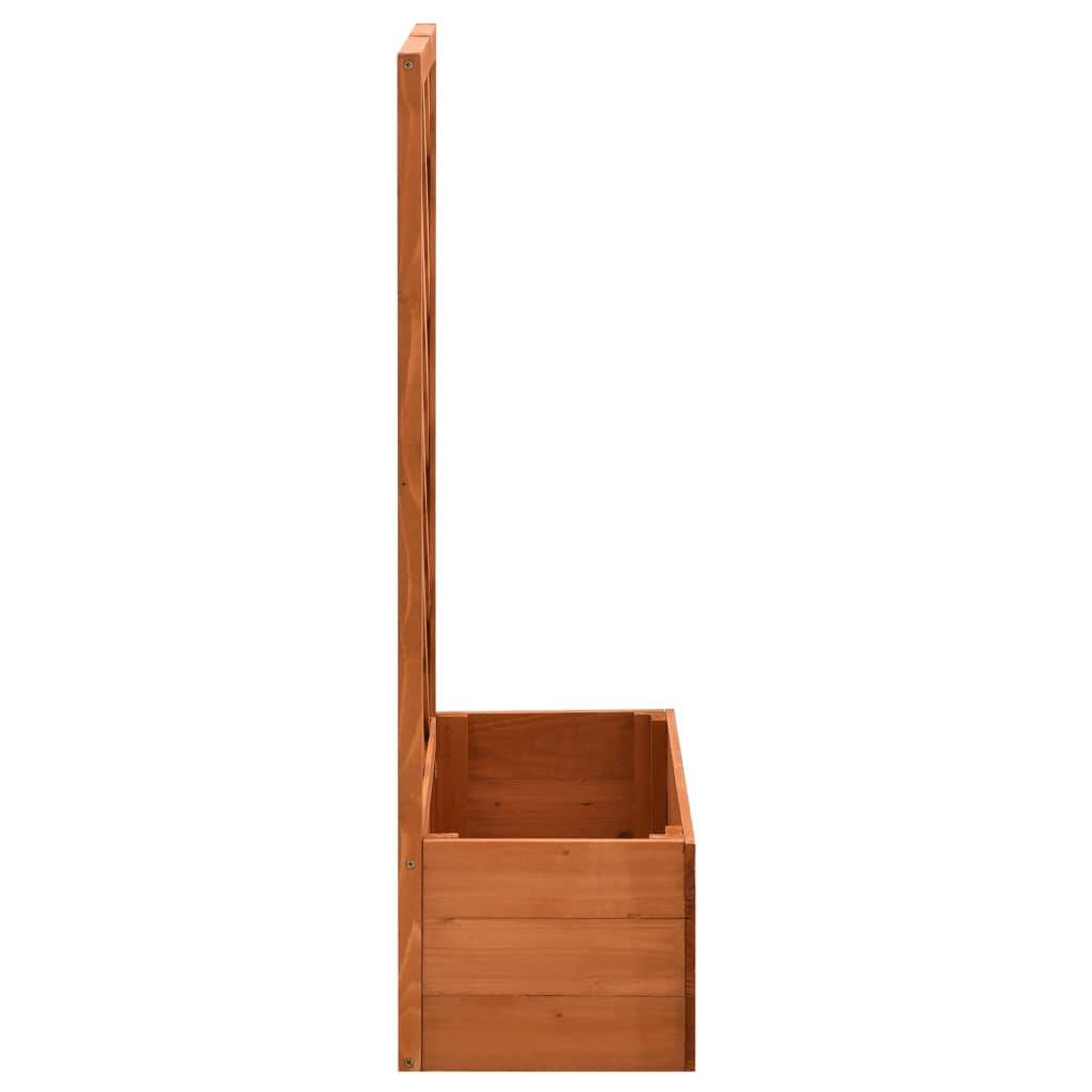 Helloshop26 - Jardinière à treillis de jardin 50 x 25 x 90cm bois de sapin - Imagen 3
