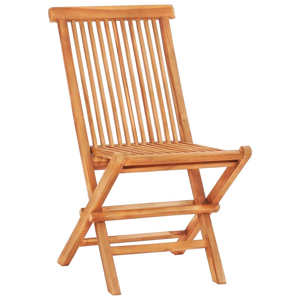 Vidaxl - Ensemble de bistro pliable 3 pcs Bois de teck solide vidaXL 48997 - Imagen 7