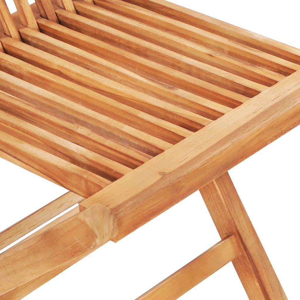 Vidaxl - Ensemble de bistro pliable 3 pcs Bois de teck solide vidaXL 48997 - Imagen 6