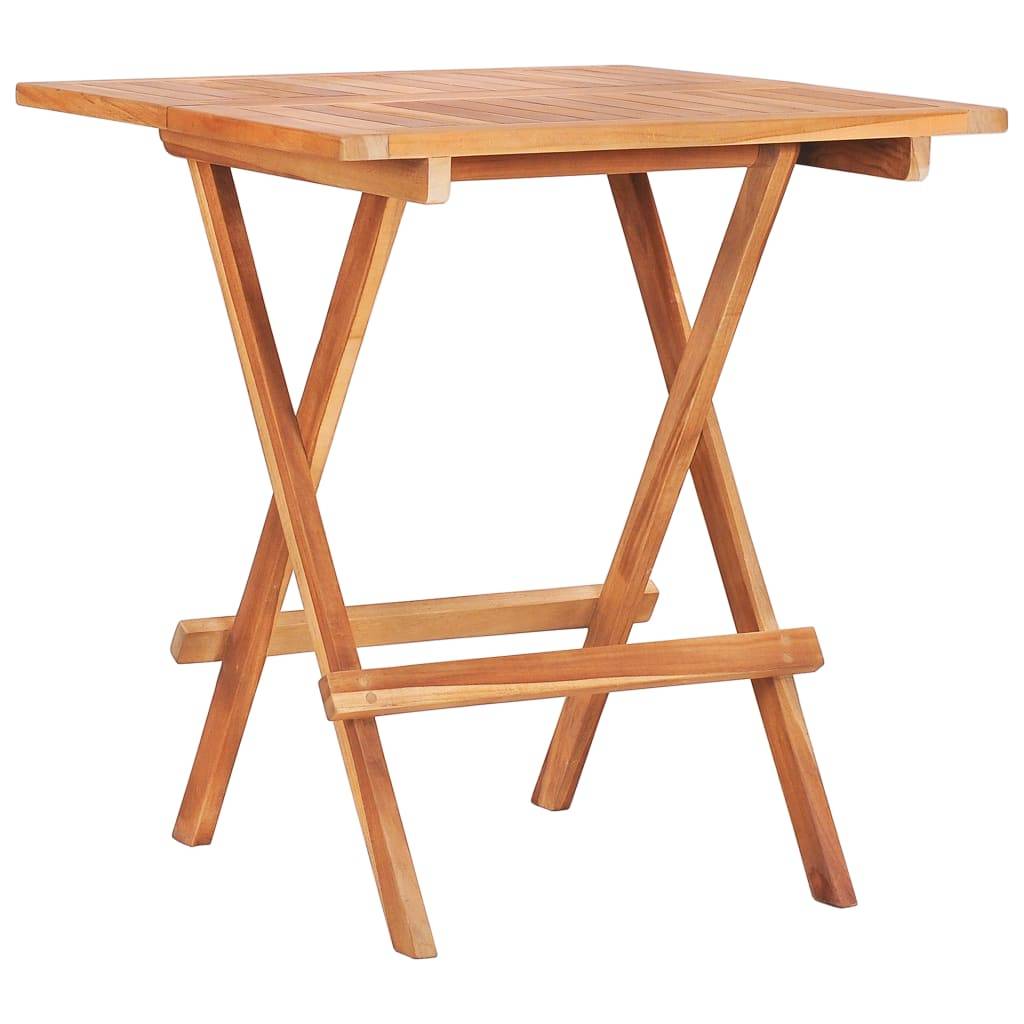 Vidaxl - Ensemble de bistro pliable 3 pcs Bois de teck solide vidaXL 48997 - Imagen 2