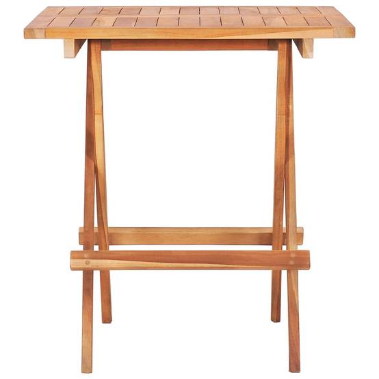 Vidaxl - Ensemble de bistro pliable 3 pcs Bois de teck solide vidaXL 48997 - Imagen 9