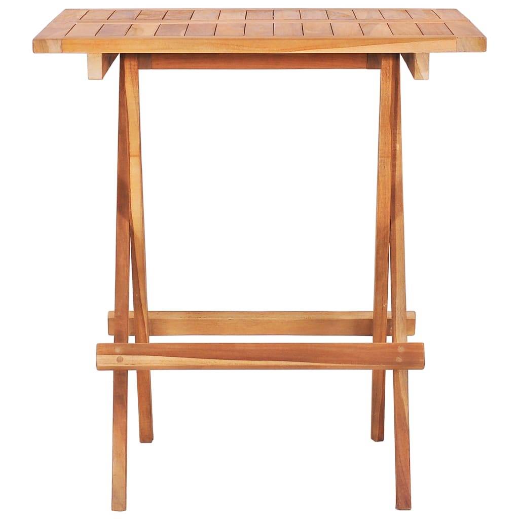 Vidaxl - Ensemble de bistro pliable 3 pcs Bois de teck solide vidaXL 48997 - Imagen 9