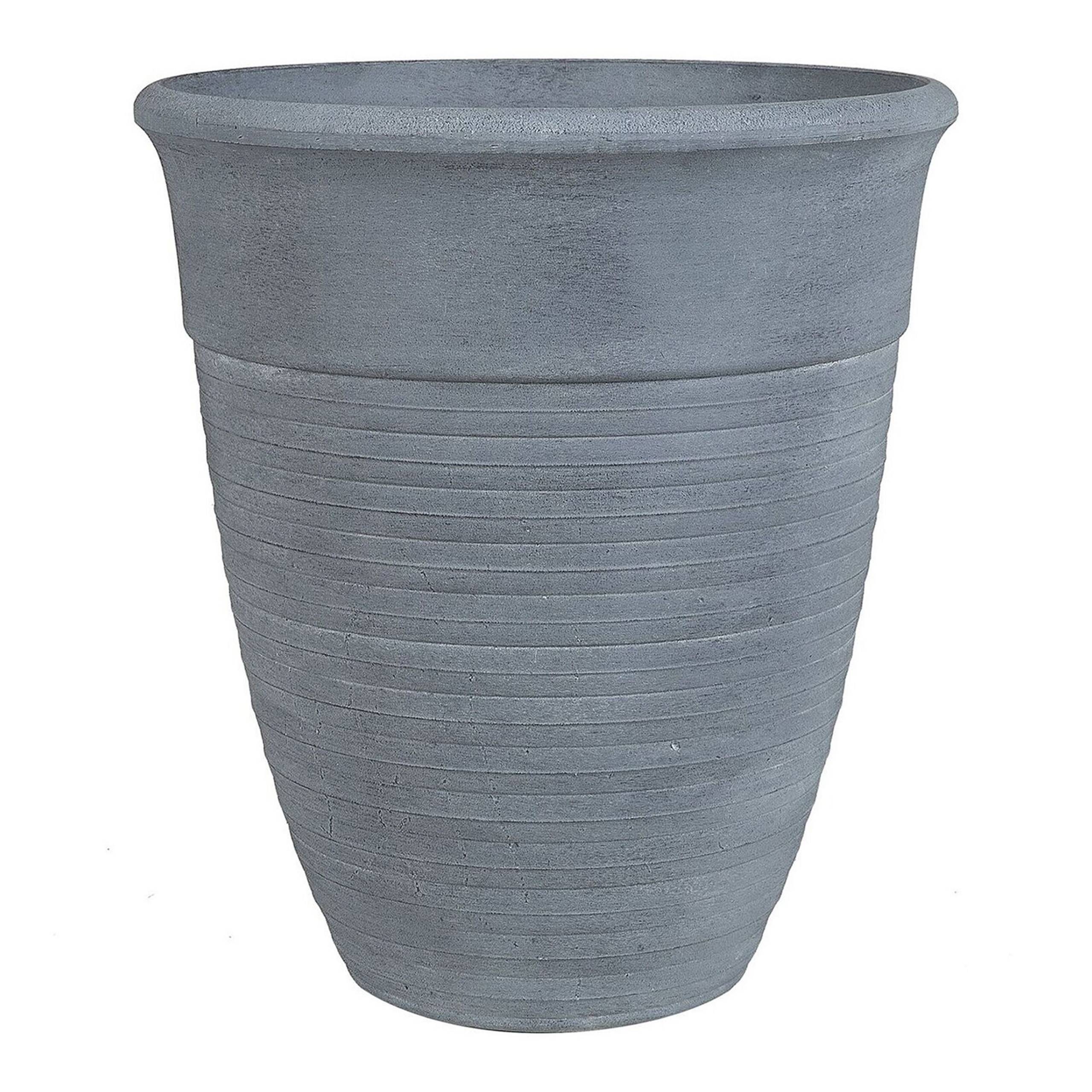 Cache-pot d'extérieur Fibre d'argile Gris KATALIMA - Beliani - Image 1