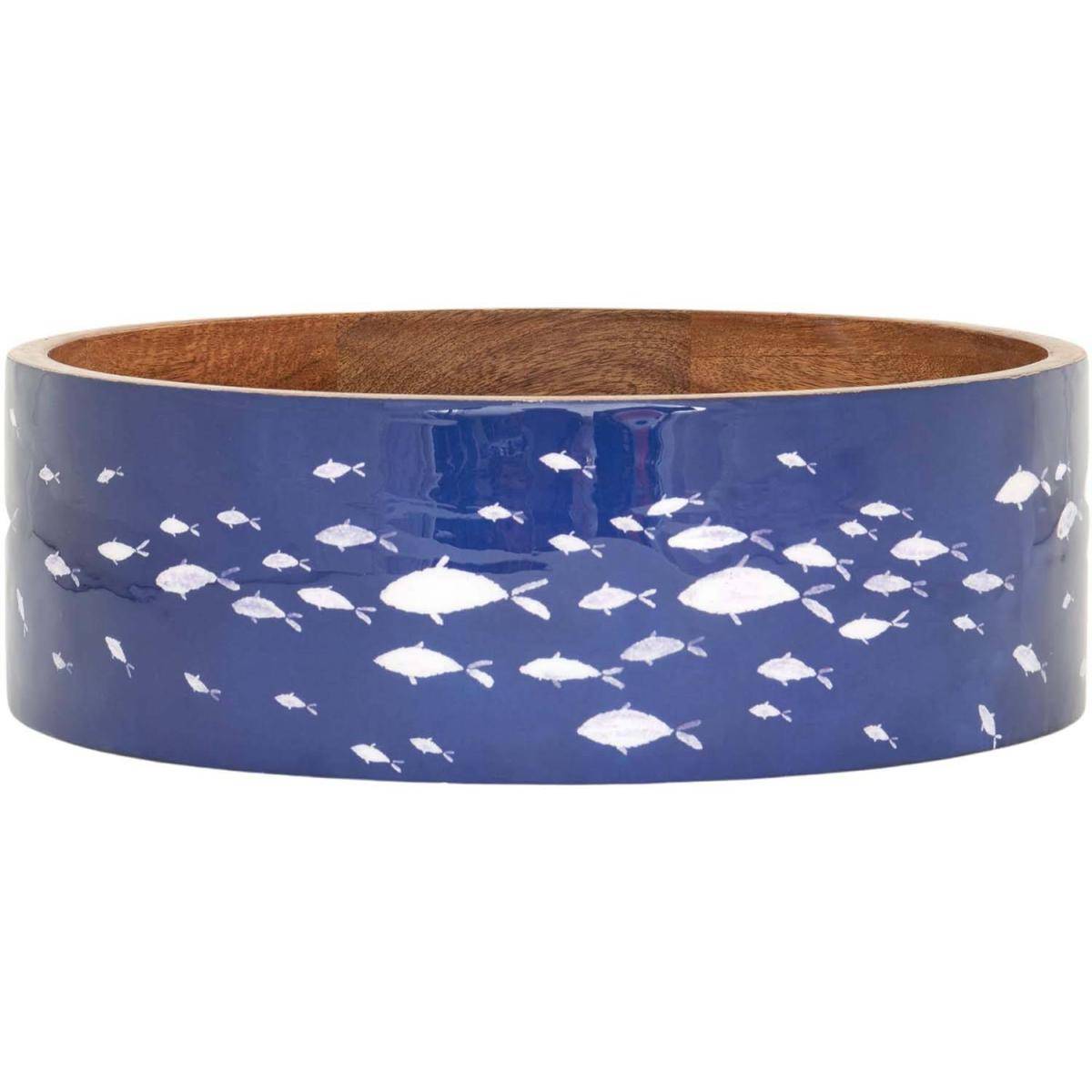Batela - Saladier en bois émaillé Poissons - Imagen 1