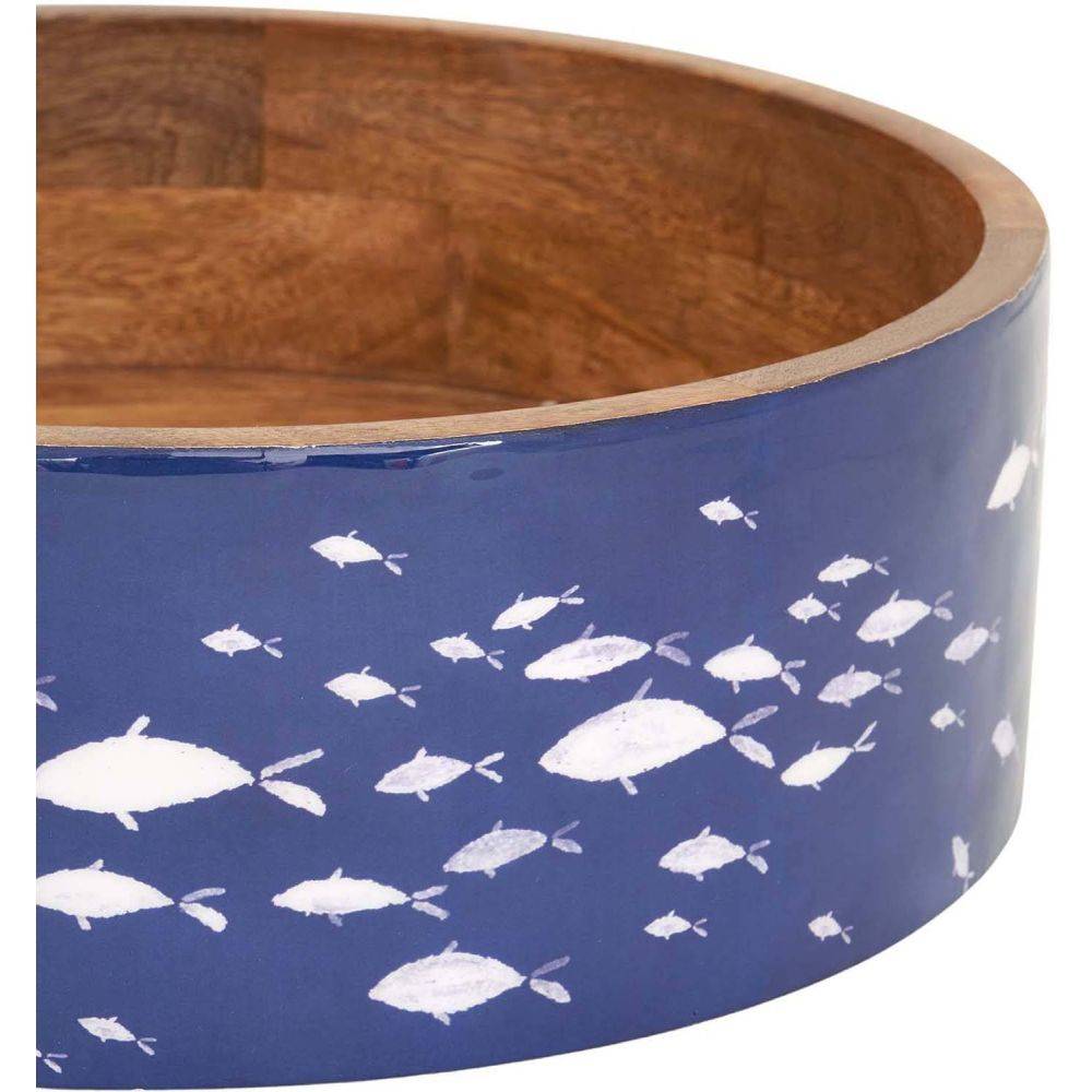 Batela - Saladier en bois émaillé Poissons - Imagen 4