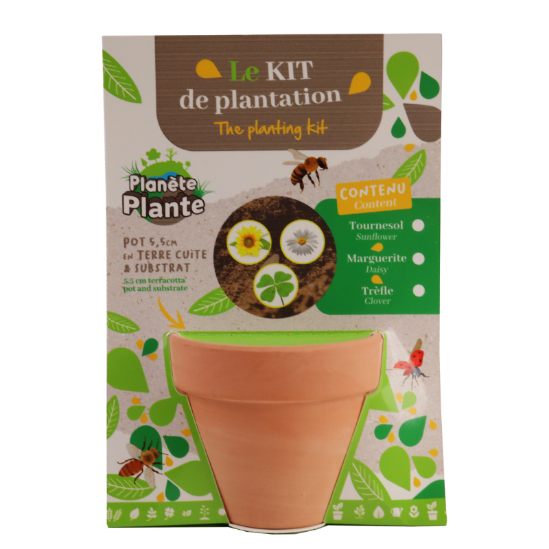 Mgm - Kit plantation enfant Pot en terre cuite et graines - Mgm - Image 1