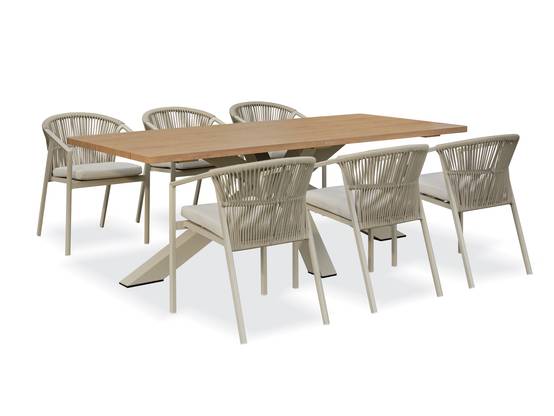 Ensemble repas de jardin KELIA 6 places - GREGE - REMARQUABLE - Image 1