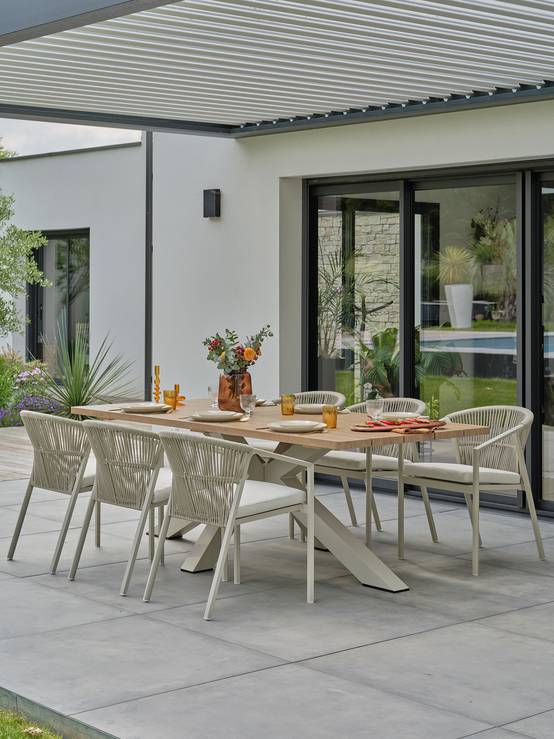 Ensemble repas de jardin KELIA 6 places - GREGE - REMARQUABLE - Image 2