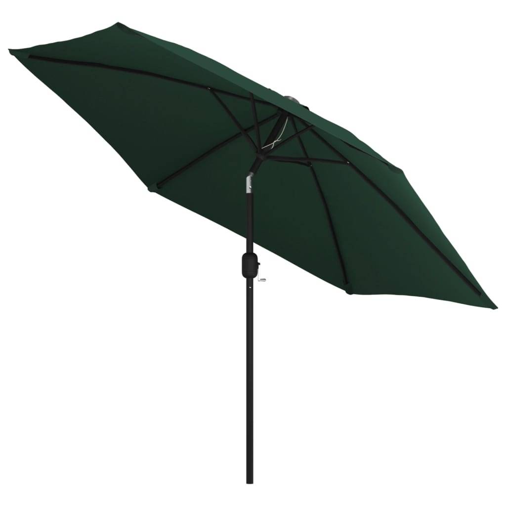 Helloshop26 - Parasol d'extérieur avec poteau en acier 3 m vert - Imagen 2