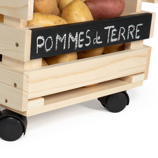 Lot de 3 clayettes en bois empilables pour fruits et légumes - Image 5
