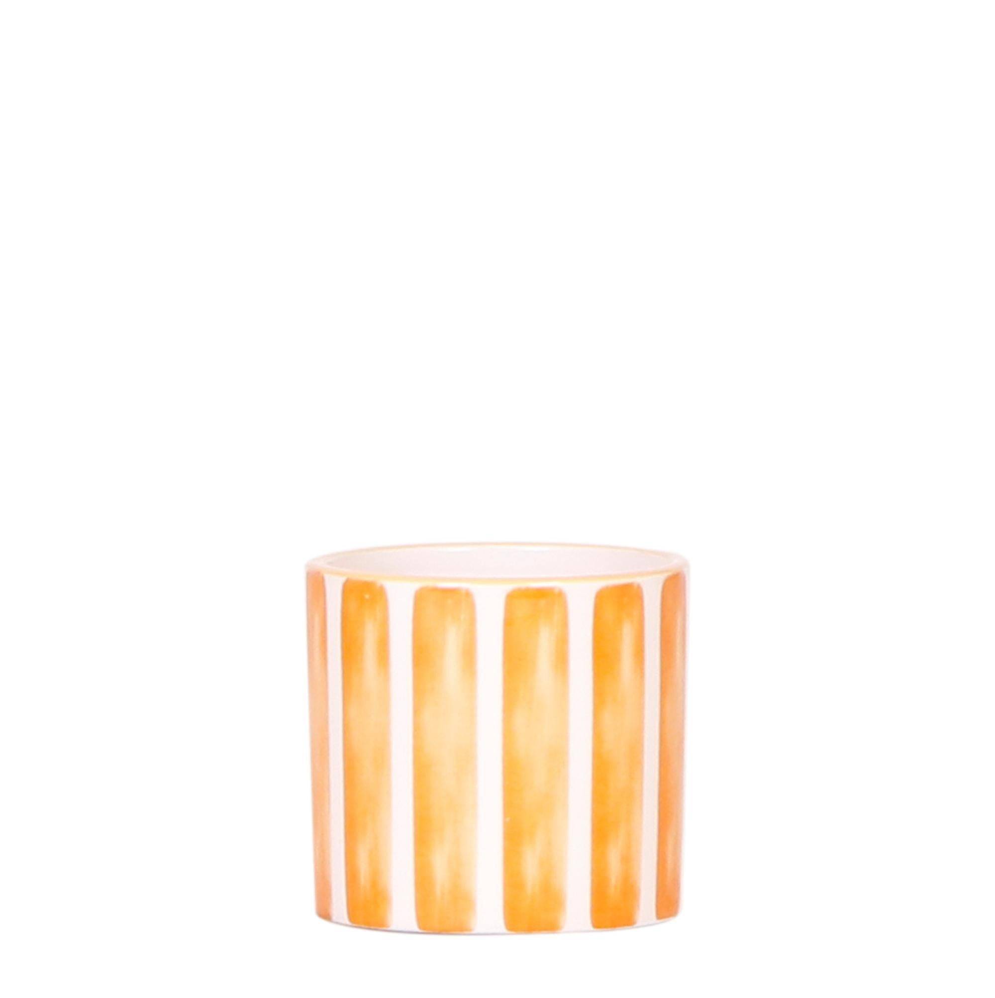 Pot décoratif Painted Stripe - Orange- La Green Touch - Image 1