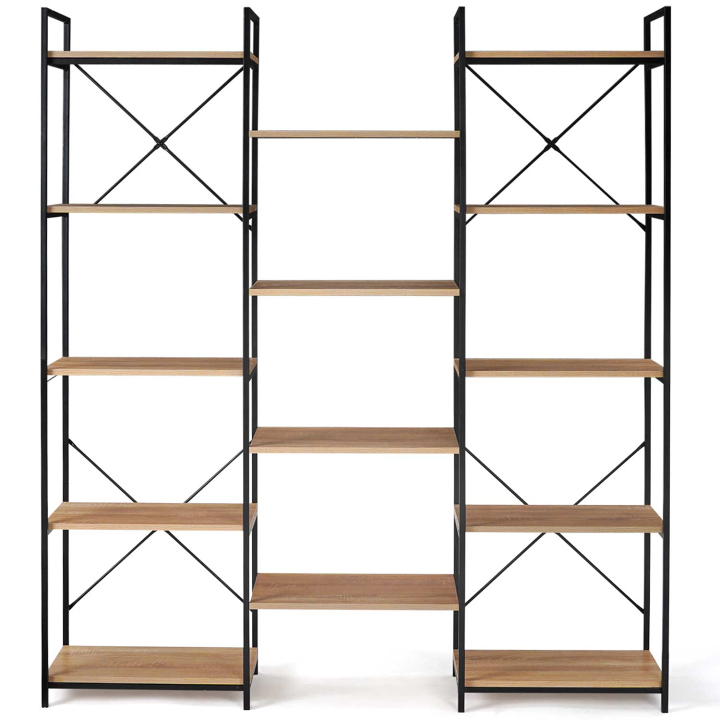 Étagère bibliothèque trio 5 niveaux DETROIT design industriel 170 cm - Image 3