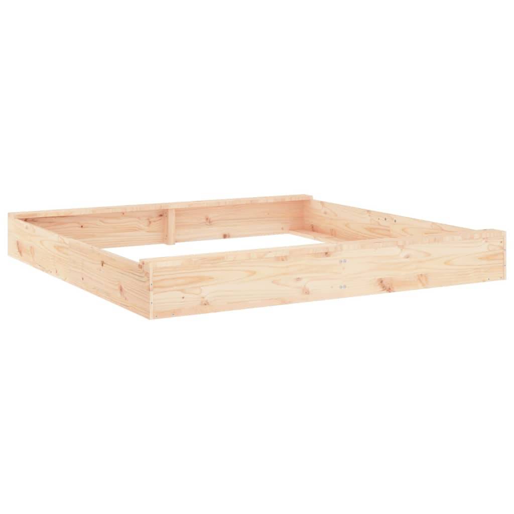 Bac à sable - Maison de jeu pour enfants avec sièges carré bois de pin massif-JU12115 - Image 1